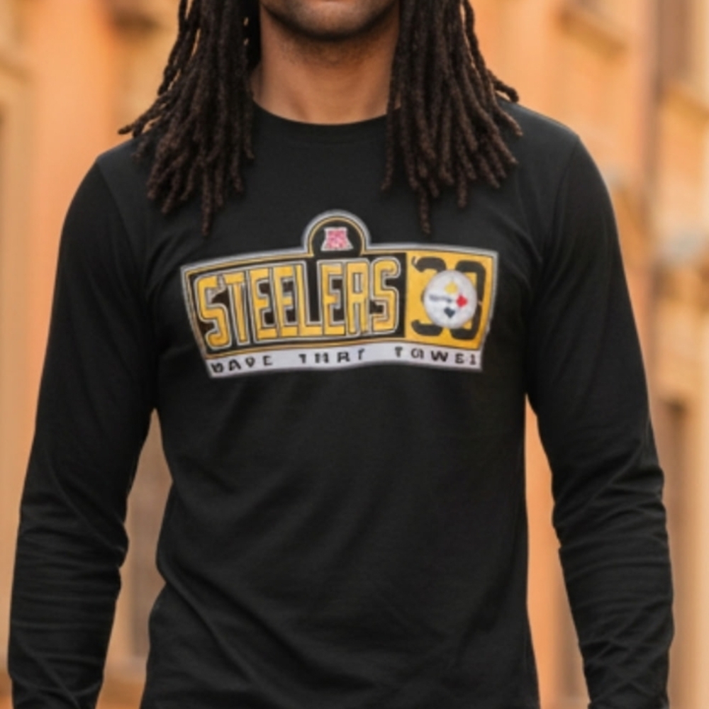 NFL Steelers Black Long Sleeve Tee